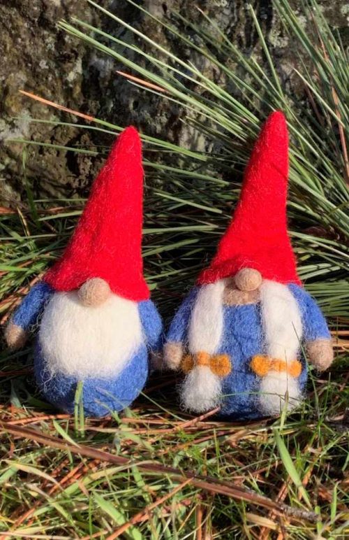 felt gnome, ornament, fair trade Nepal
