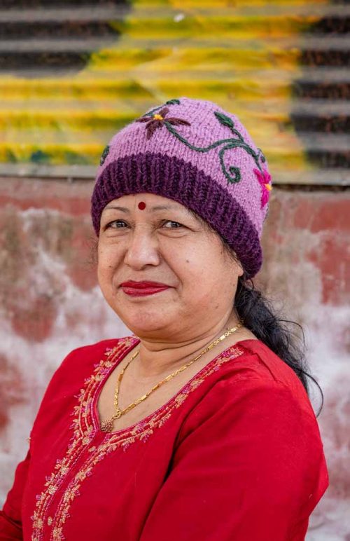 wool knit hat with flower embroidery from nepal jewel tones gorgeous feminine