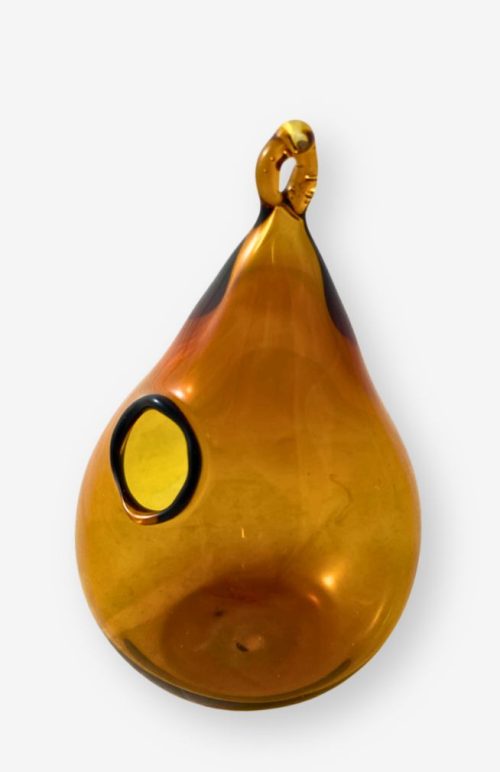 Handblown glass window vase thread hanger made in Nepal