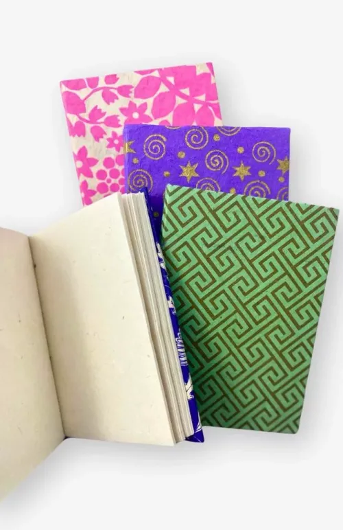 Handmade paper journals, tree free fair trade Nepal