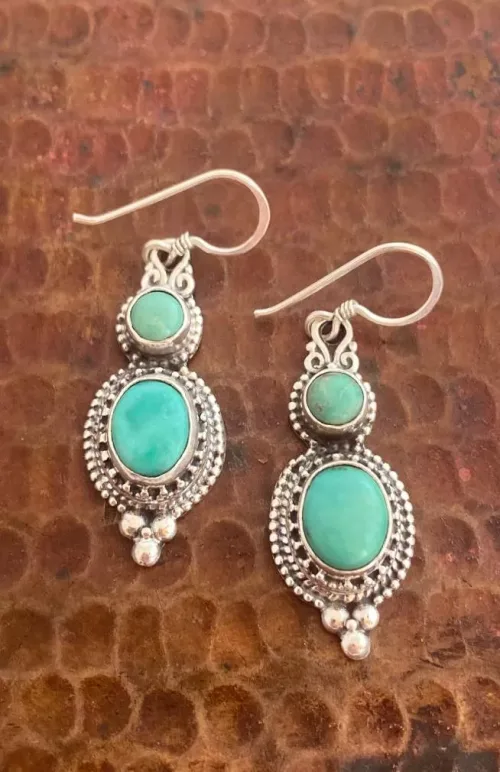 sterling silver earrings, fair trade Nepal