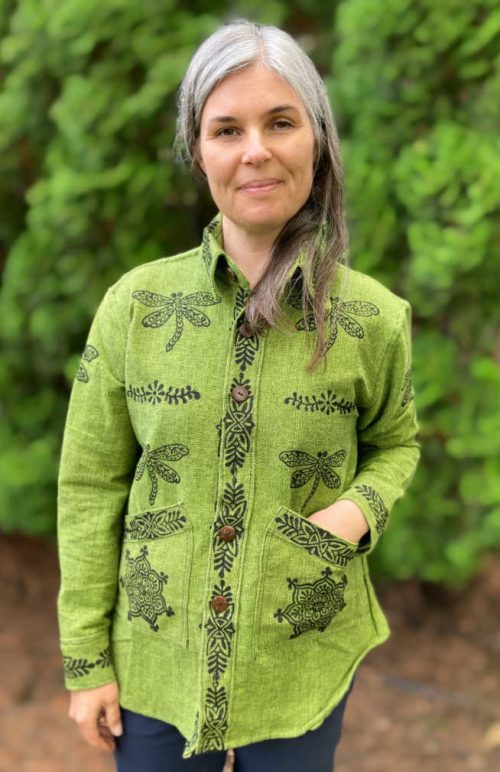 blockprint jacket, fair trade Nepal