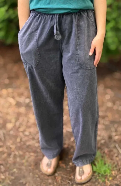 enzyme washed pants, fair trade nepal