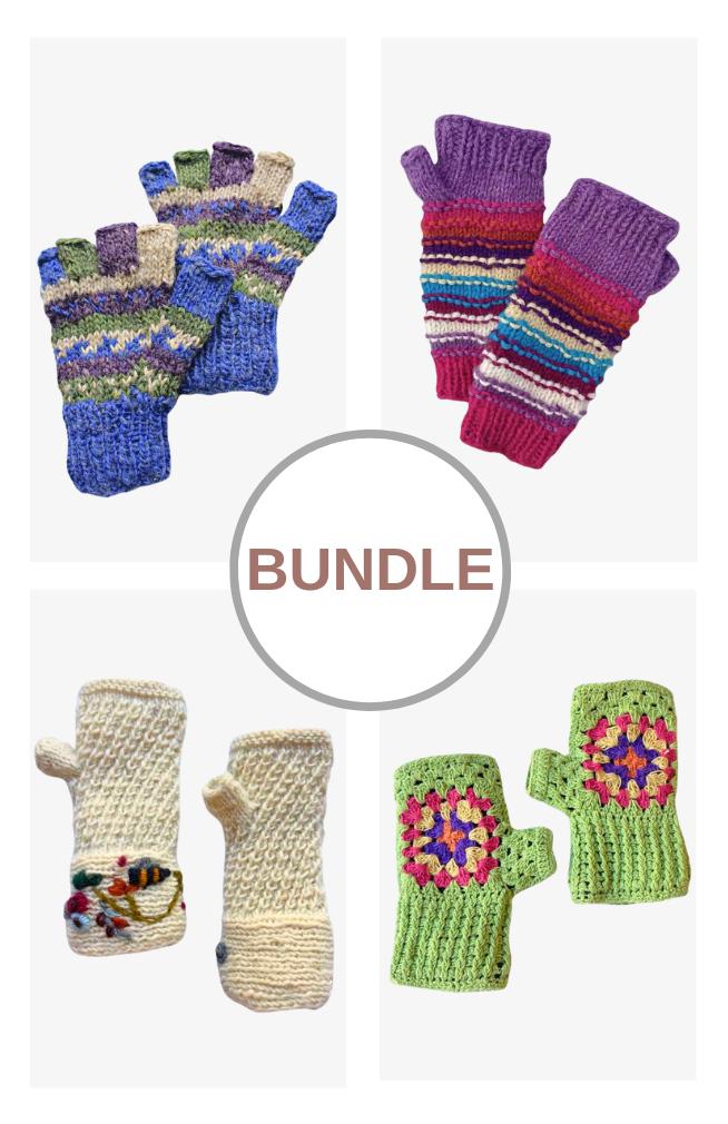 fair trade knit fingerless