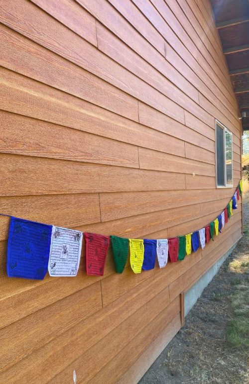 long Tibetan prayer flag strand with 25 flags