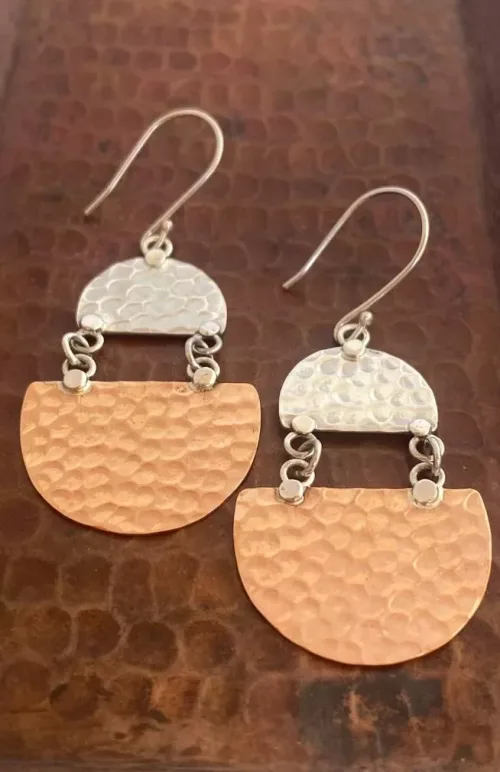 sterling silver earrings, fair trade Nepal