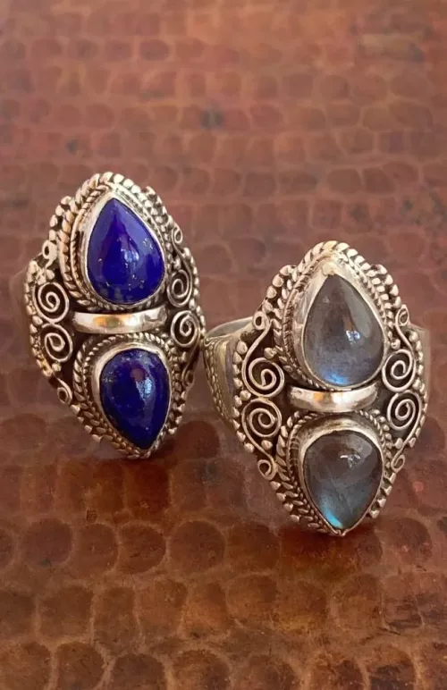 sterling silver rings, fair trade Nepal