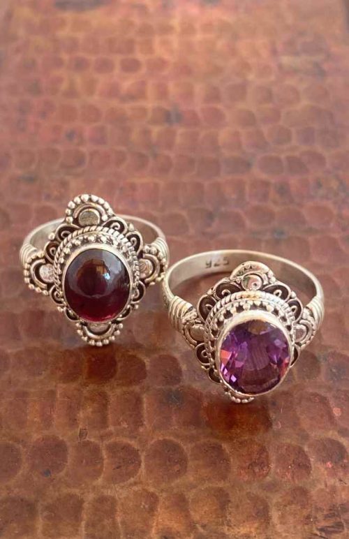 sterling silver rings, fair trade Nepal