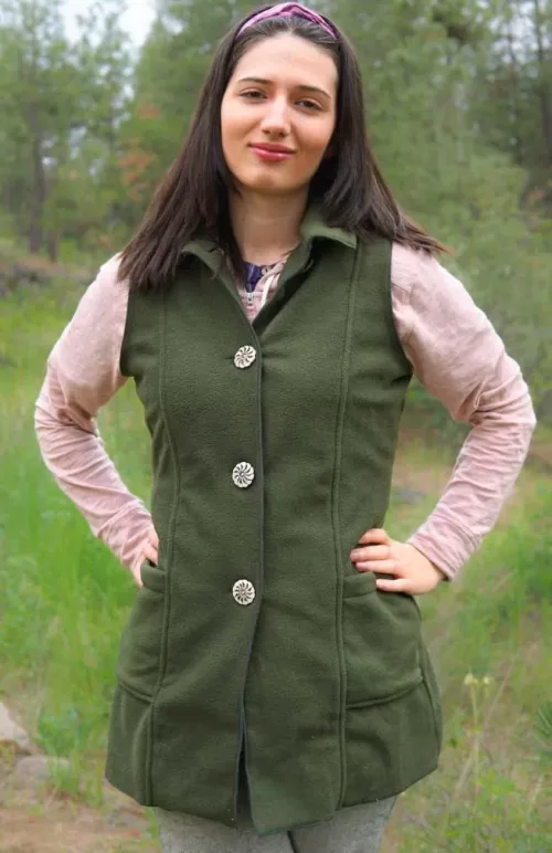 fleece vest, fair trade Nepal