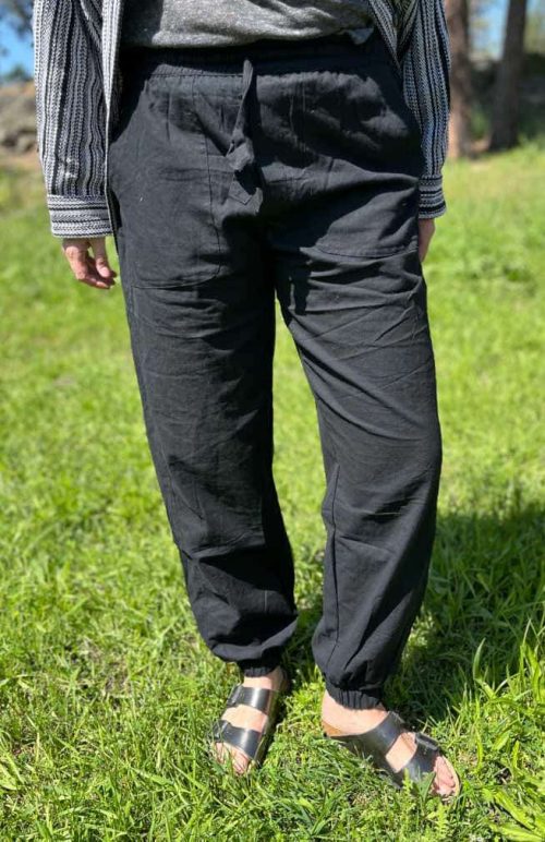cotton jogger pants, fair trade Nepal