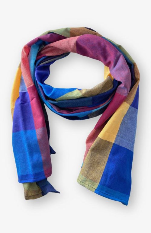 multicolor checked cotton scarf Nepal