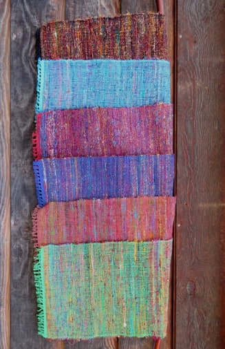 recycled silk table runner fair trade nepal