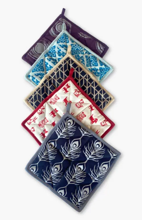 Silk screen textiles, fair trade Nepal