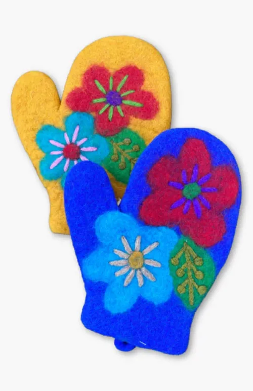 felt potholders, fair trade Nepal
